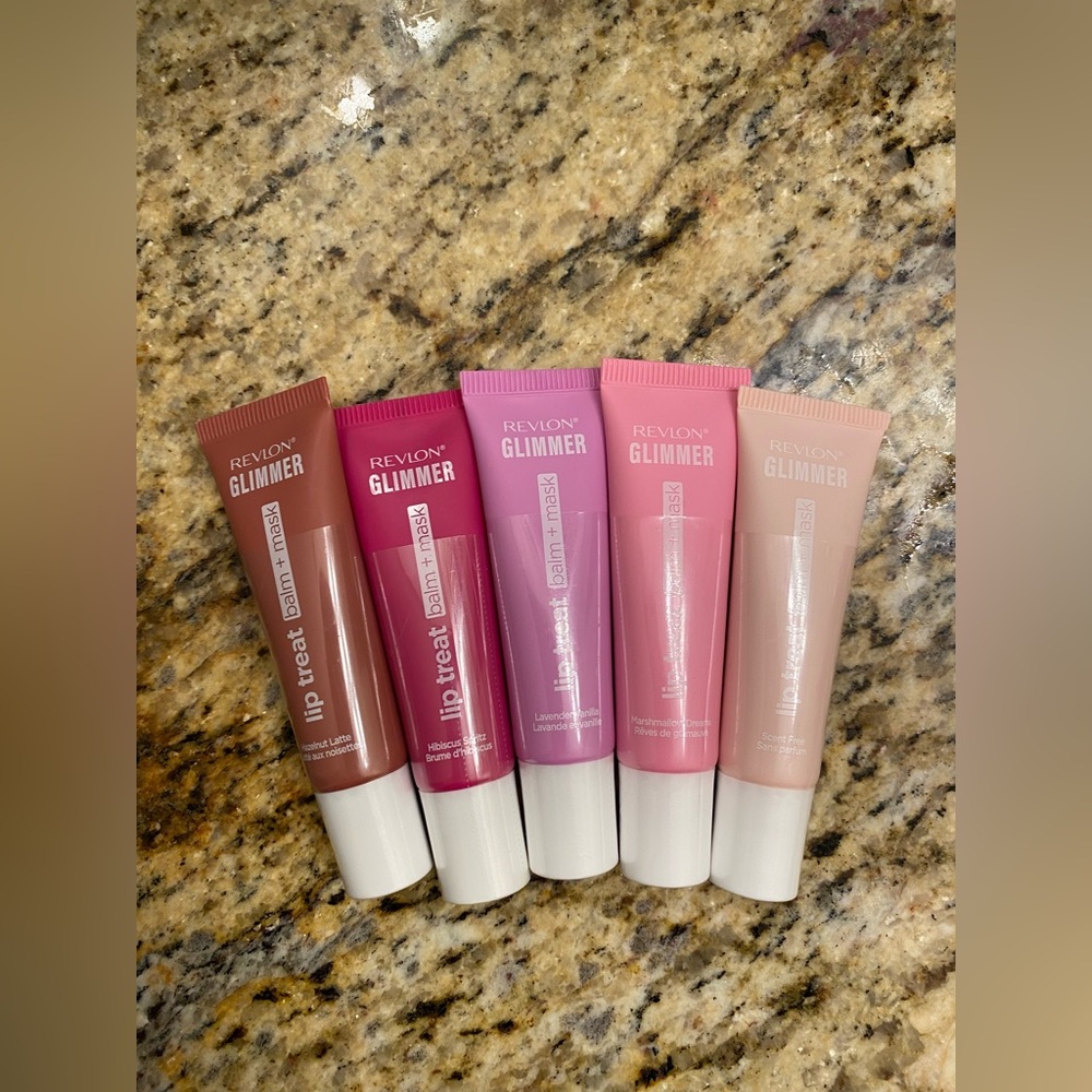 Bundle of 5 Revlon Glimmer lip treat balm + mask brand new (sealed) - Picture 2 of 3